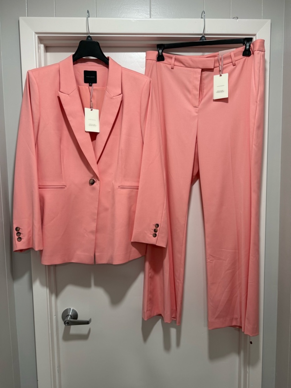 Alex Marie Women's Coral Pink Blazer & Pants Blazer size 16. pants size 14